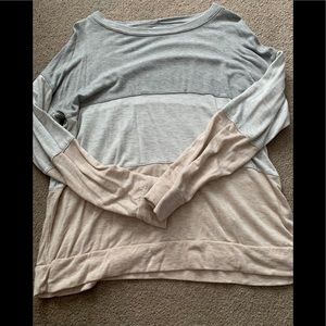 A Peyton Jenson cute gray, white long sleeve.